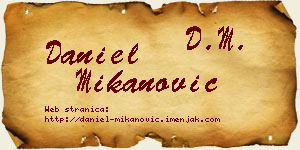 Daniel Mikanović vizit kartica